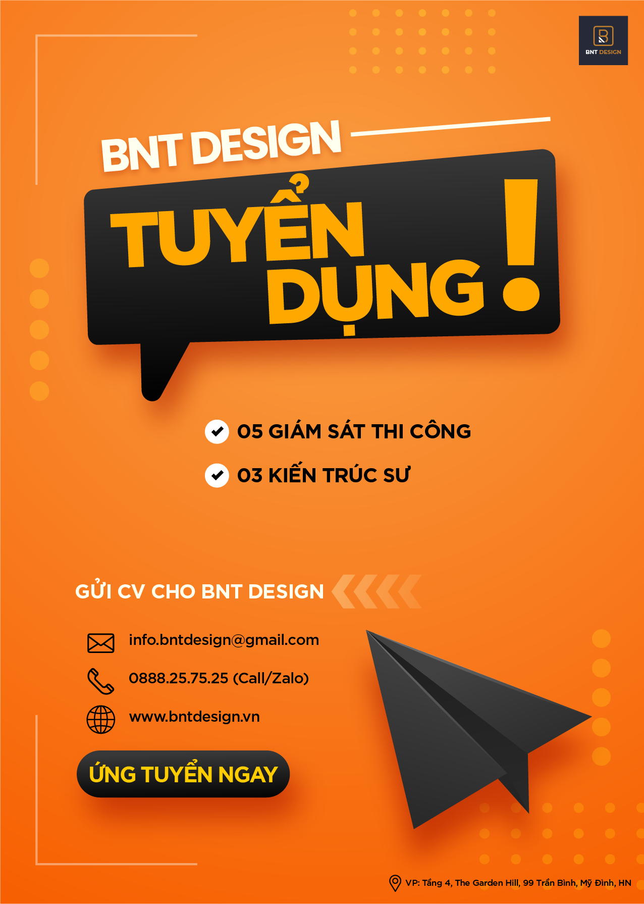 BNT Design Tuyển dụng nhân sự